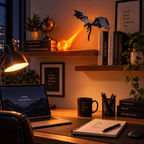 Fire Breathing Dragon Bookshelf Light – 3D Printed Halloween Decor