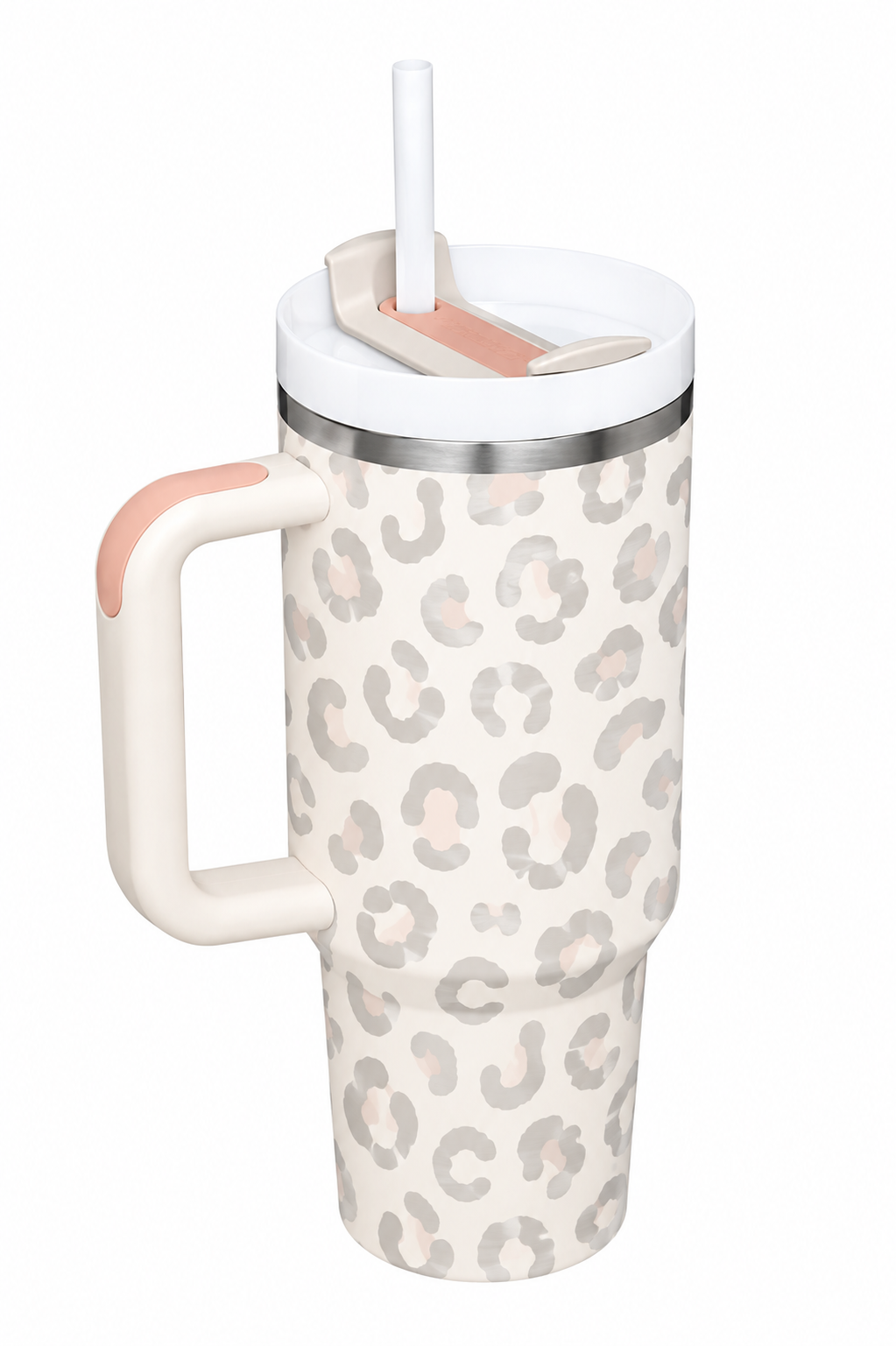 40oz Insulated Stainless Steel Tumbler with Handle & Straw – Leakproof Travel Cup