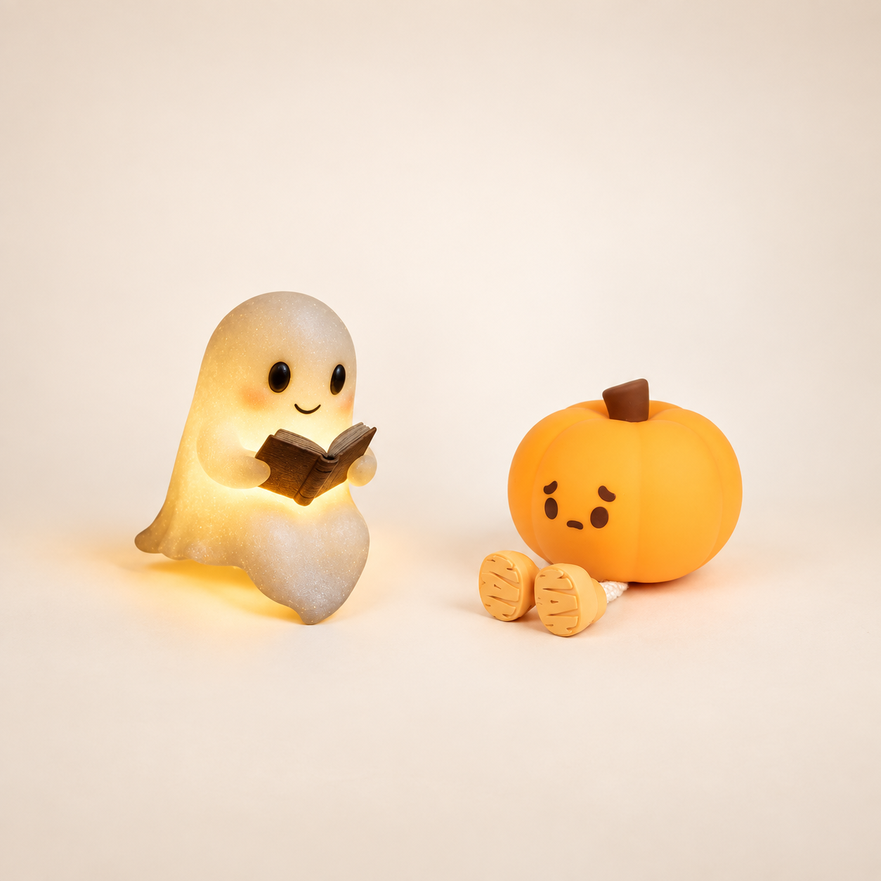 Cute LED Ghost Night Light – Warm Glow Bedside Lamp for Kids, Home & Halloween Décor